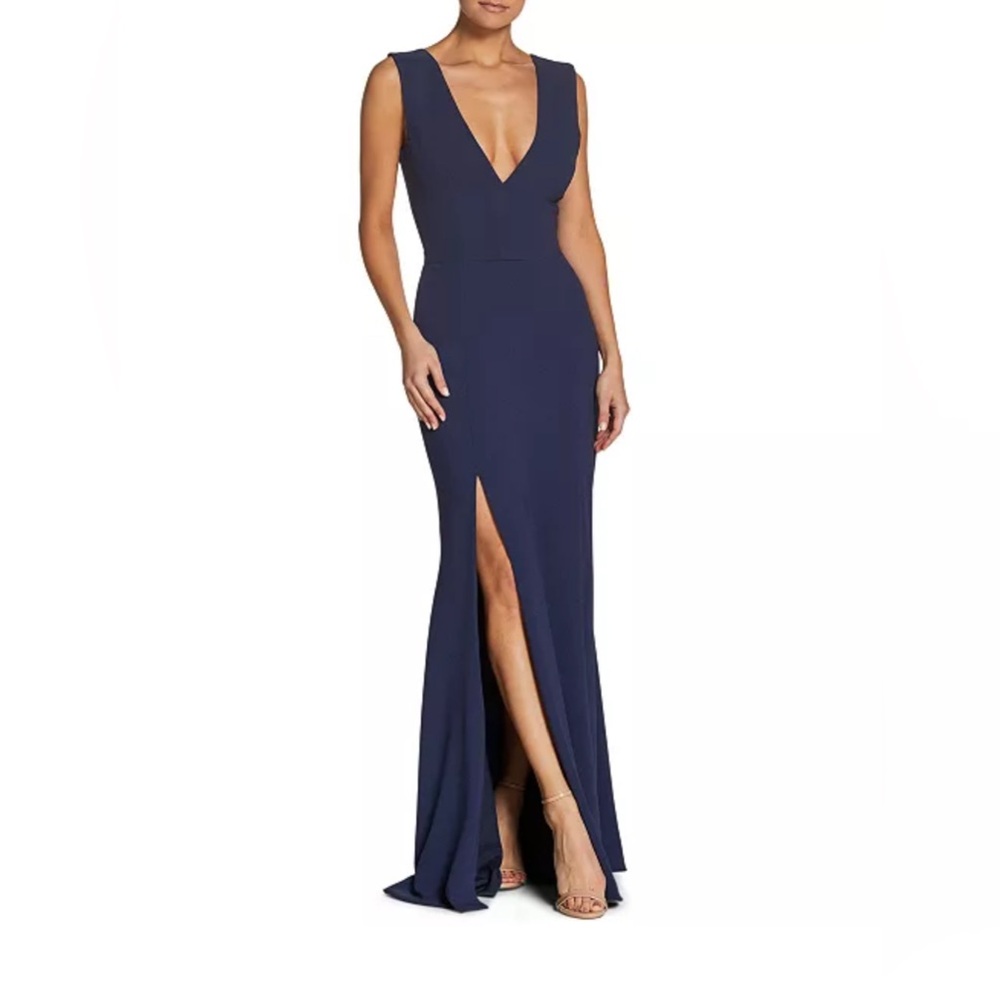 Dress the Population Sandra V Neck Gown Long maxi  Dress size Small 2-4